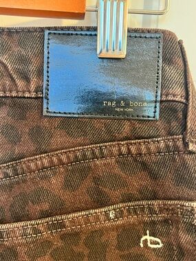 rag & bone Brown Leopard-Print Women’s Jeans